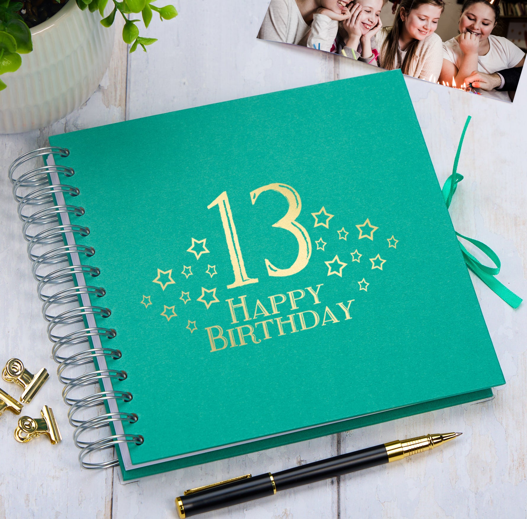 13th Birthday Memory Scrapbook Album With Star Design Various Colours Available