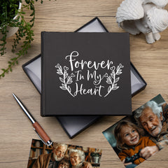 Forever In My Heart Black Memorial Remembrance Photo Album 50 x 6 by 4 Photos