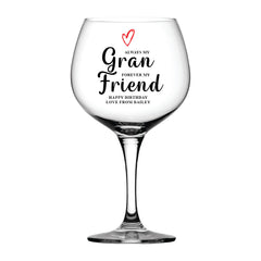 Personalised Gran Birthday Gin Cocktail Drink Glass Any Occasion