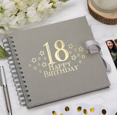 18th Birthday Memory Scrapbook Album With Star Design Various Colours Available