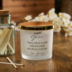 Personalised Large Double Wick Candle Gift For Gran With Sentiment