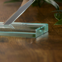 Large Jade Glass Personalised 15cm Colour Sailing Trophy Award