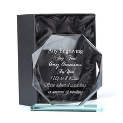 ukgiftstoreonline Large Jade Glass Personalised 15cm Trophy Any Engraving or Occasion