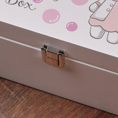 Personalised Pastel Coloured Bunny Children's Wooden Jewellery Box Gift