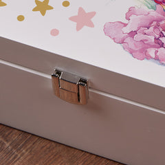 Personalised Fairy With Wand Children's Wooden Jewellery Box Gift