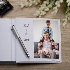 Dad White Photo Album With Leaf Design For 50 x 6 by 4 Photos