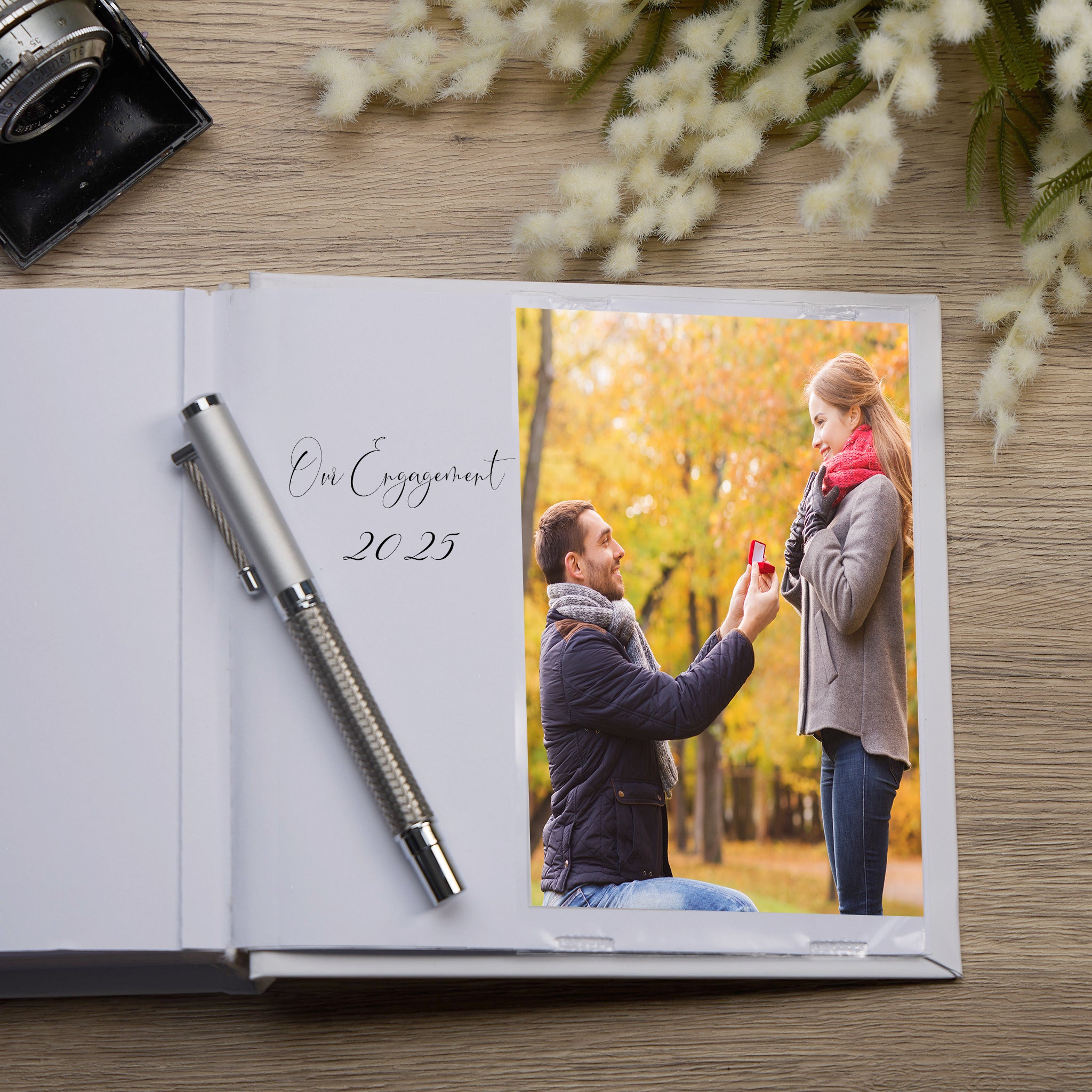 Personalised He Asked I Said Yes Our Engagement Photo album