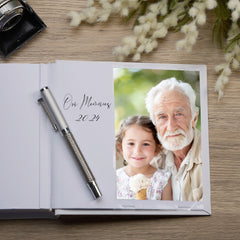 Grandad White Photo Memory Album Gift With Heart For 50 x 6 by 4 Photos