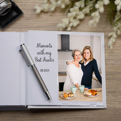 Auntie Love Word Heart Memories White Photo Picture Album 50 x 6"x4"