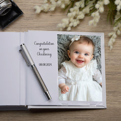 Christening Gift White Photo Album With Cross For 50 x 6 by 4 Photos