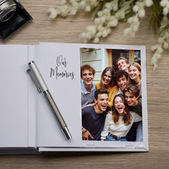 Friends Word Heart White Photo Album Gift For 50 x 6"x4"