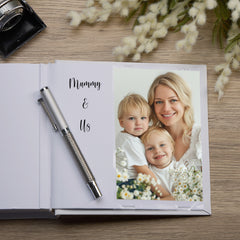 Mum with love White Photo Album Gift With Butterflies 50 x 6" x 4" Photos