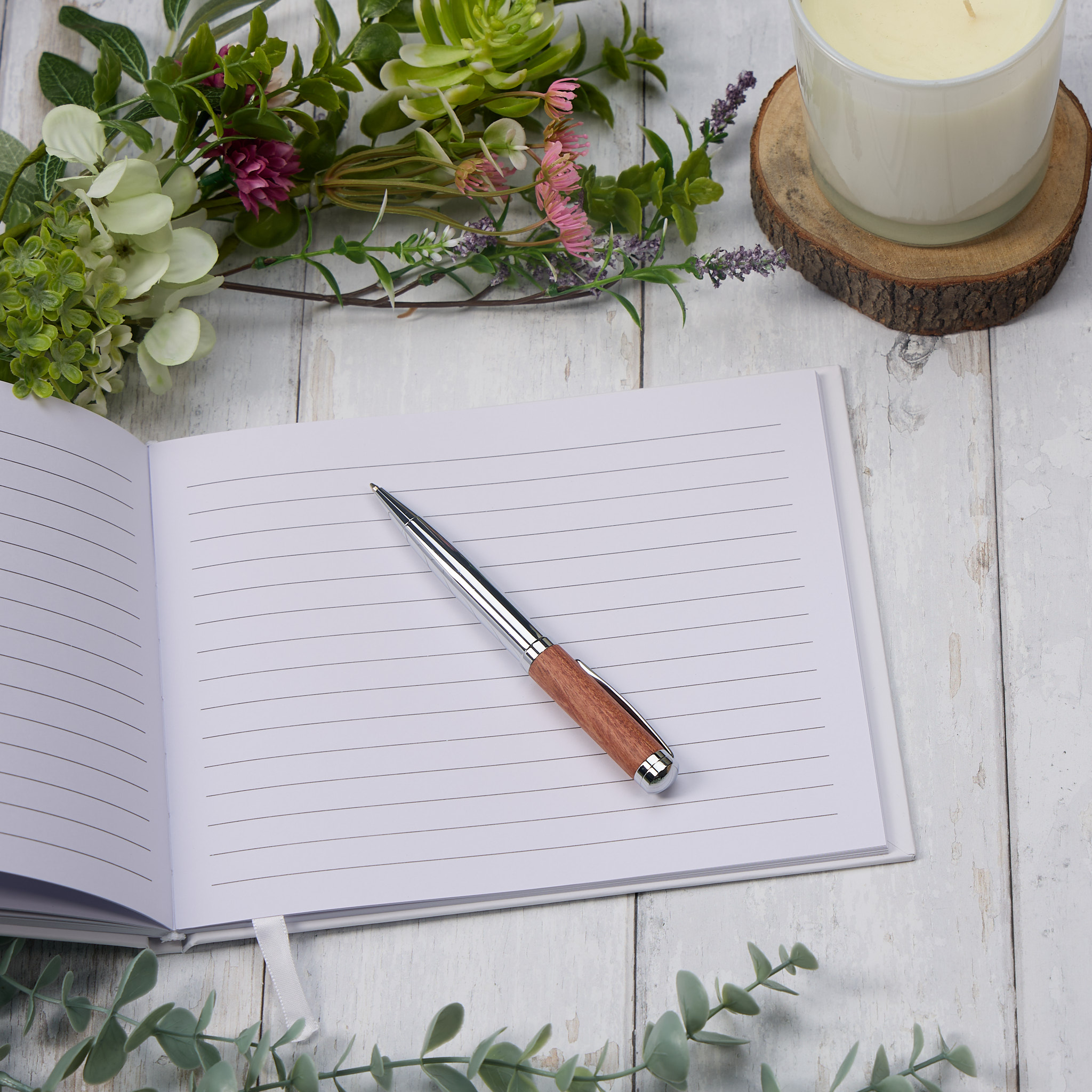 Personalised Funeral Memorial Condolence Remembrance Guest Book With Photo