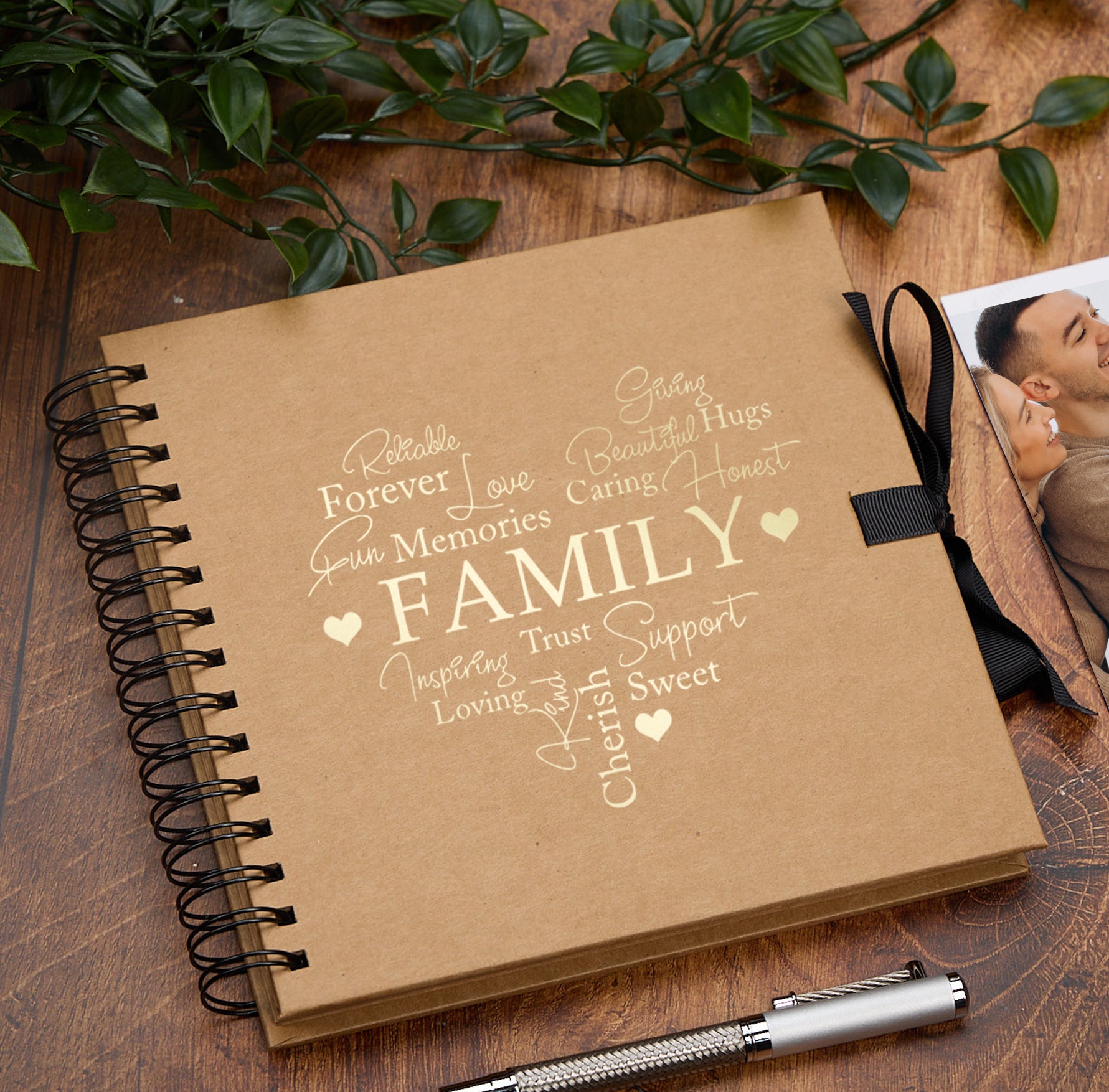 Family Memory Scrapbook Album With Heart Design Various Colours Available