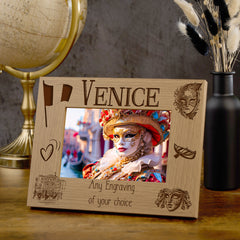 Personalised Venice Holiday Memory Photo Frame Engraved