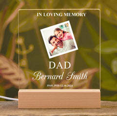 Personalised Photo Memorial Lamp Night Light Remembrance Keepsake