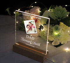 Personalised Photo Memorial Lamp Night Light Remembrance Keepsake