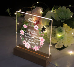 Personalised Colleagues To Friends Gift Night Light Lamp Bedroom