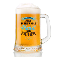 Personalised Best Father Beer Glass Tankard Gift