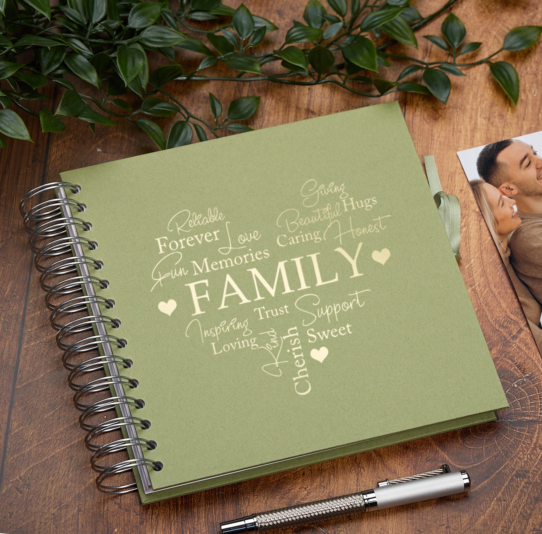 Family Memory Scrapbook Album With Heart Design Various Colours Available