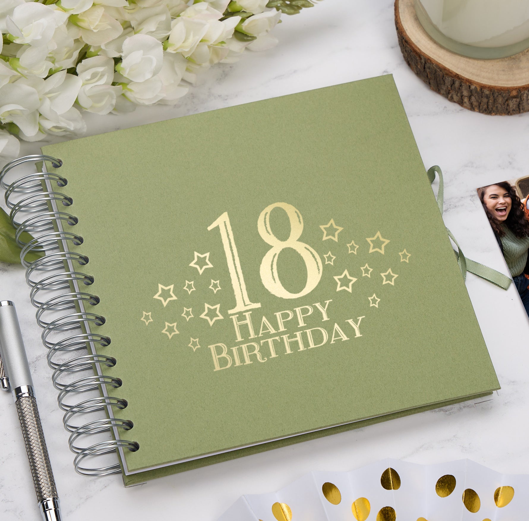 18th Birthday Memory Scrapbook Album With Star Design Various Colours Available