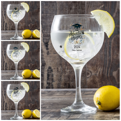 Personalised Graduation Cocktail Gin Glass Gift Keepsake