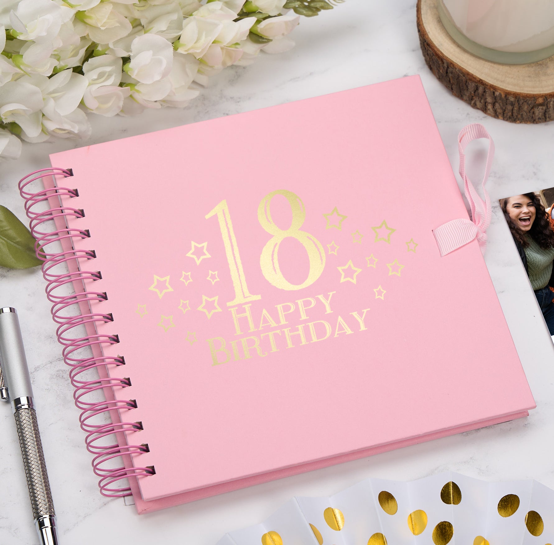 18th Birthday Memory Scrapbook Album With Star Design Various Colours Available