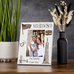 Personalised San Francisco Holiday Memory Photo Frame Engraved