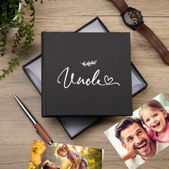 Uncle Black Photo Album With Leaf Design For 50 x 6 by 4 Photos