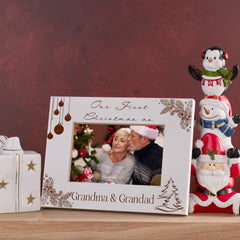 First Christmas As Grandma & Grandad Photo Frame