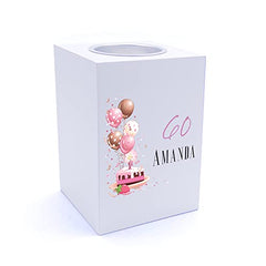 Personalised 60th Birthday Gifts For Her Tea Light Holder