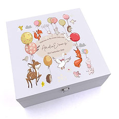 ukgiftstoreonline Personalised Welcome to the world little One Birthday Keepsake Wooden Box