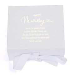 ukgiftstoreonline Personalised Mummy White Gift Box With Sentiment