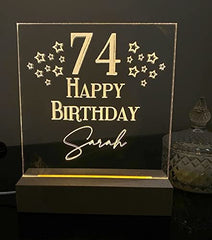 Personalised Any Age and Name Birthday LED Lamp Gift