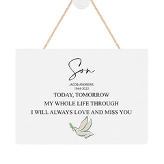 ukgiftstoreonline Personalised Son Remembrance Memorial Keepsake Plaque