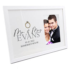 Personalised Wedding Ring Design Photo Frame