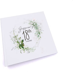 Personalised 18th Birthday Photo album Gift With Botanical Design