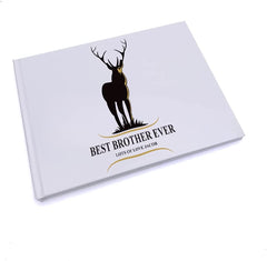 Personalised Best Brother Ever Stag Guest Book