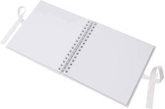 Family White Scrapbook Photo album With Gold Script Leaf Design