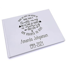 Personalised Those we love memorial remembrance Guest book