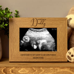 Dad To Be Wooden Baby Scan Photo Frame Gift - ukgiftstoreonline