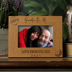 Personalised Grandpa and Me Love You To The Moon Photo Frame Gift - ukgiftstoreonline