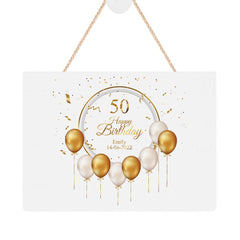 ukgiftstoreonline Personalised 50th Birthday Plaque Gift With Balloons