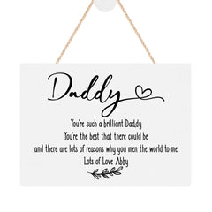 ukgiftstoreonline Personalised Daddy Plaque Gift With Sentiment