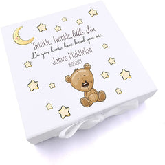 ukgiftstoreonline Personalised Baby Gift Keepsake Memory Box Twinkle Twinkle Little Star