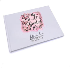 Personalised Worlds Best Mum Gift Guest Book