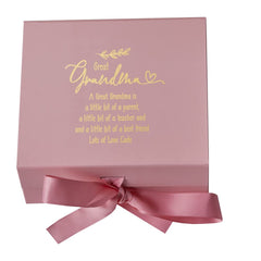 ukgiftstoreonline Personalised Great Grandma Pink Gift Box With Sentiment