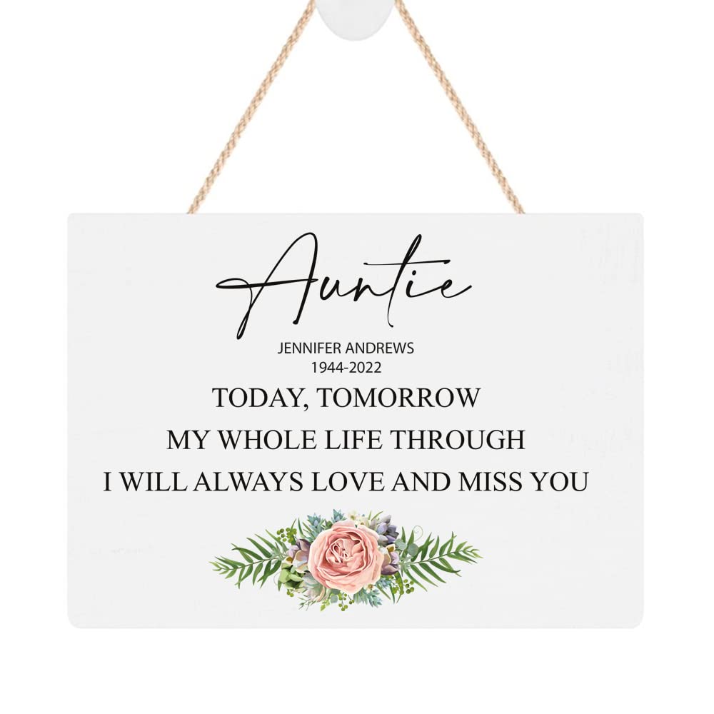 ukgiftstoreonline Personalised Auntie Remembrance Memorial Keepsake Plaque