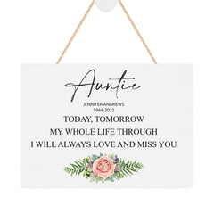 ukgiftstoreonline Personalised Auntie Remembrance Memorial Keepsake Plaque