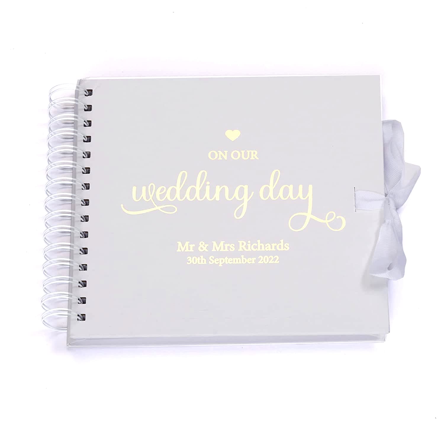 Personalised Our Wedding Day Guest Book Scrapbook or Photo Album Gift